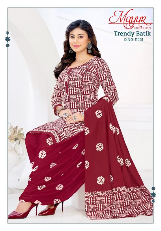 Mayur creation trendy batik vol- 11 dress materials wholesale in bangalore